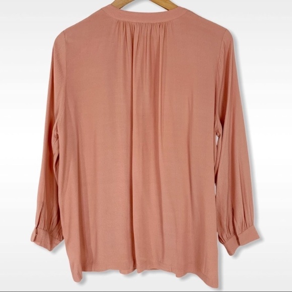 Madewell Lace up flowy Peach Top - Picture 5 of 11